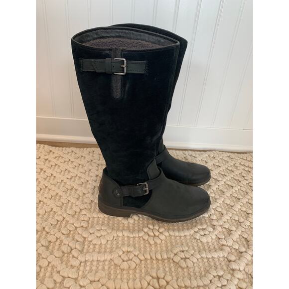 Ugg Thomsen Waterproof Leather Boot Black Size 7 - Picture 7 of 13
